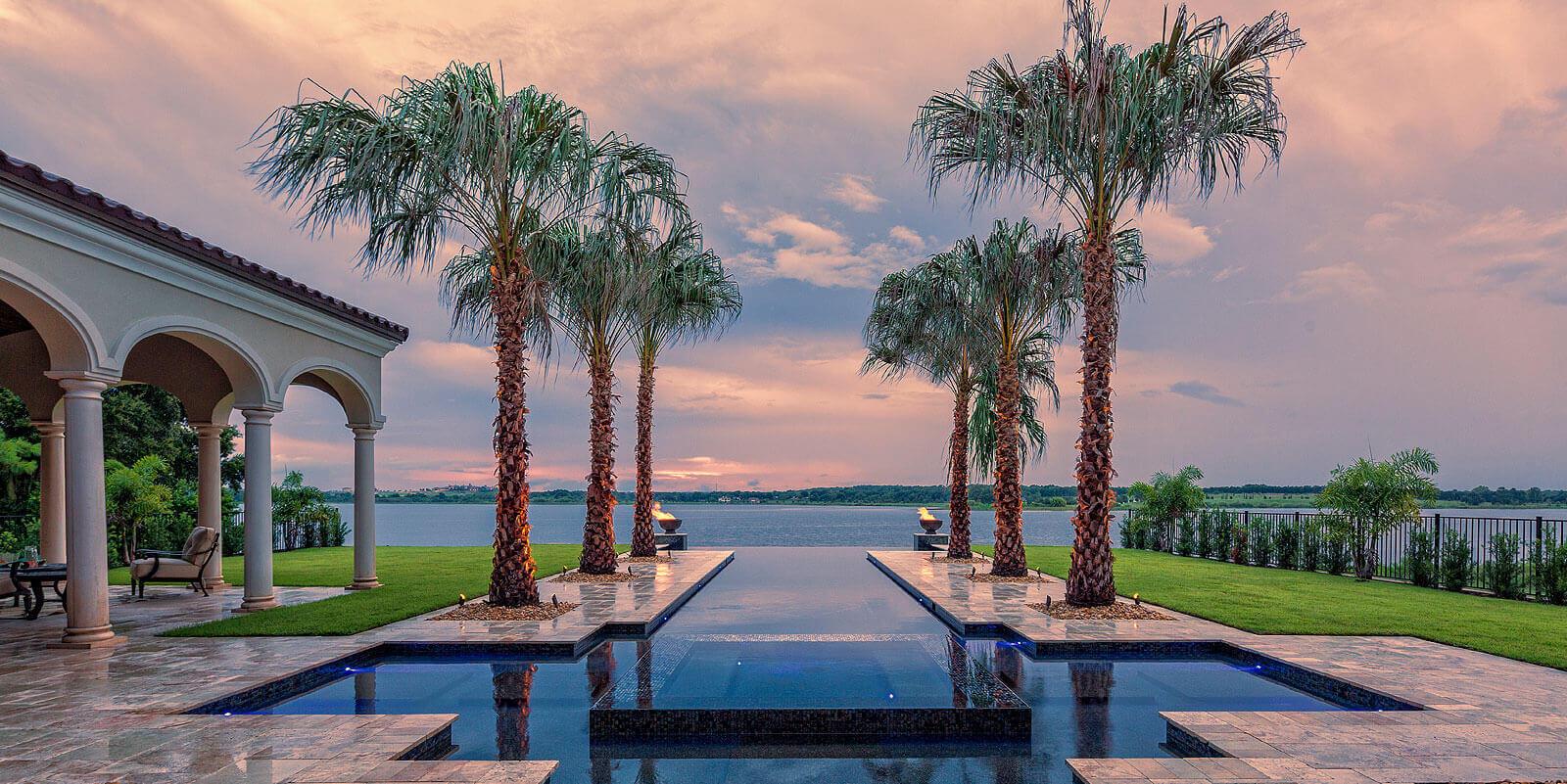 Luxurious pool in a villa