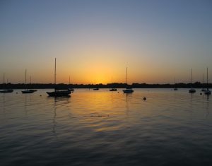 Beautiful sunset by the beach