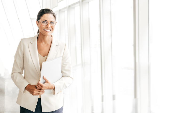 real estate agents in white coat